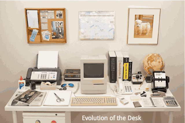 Evolution of computer and smartphone replacing everything on desktop